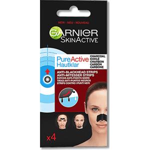 Garnier Cerotti Anti-Punti Neri al Carbone Vegetale - 4 Pezzi, Azione Purificante in 15 Minuti