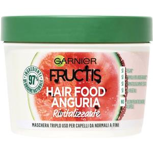 Garnier Fructis Hair Food Maschera Rivitalizzante all'Anguria 390ml - Nutrimento e Vitalità per Capelli Normali a Fini