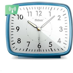 Mebus Radiosveglia analogica in Design retrò, Blu, L 5 cm x B 12 cm x H 10 cm