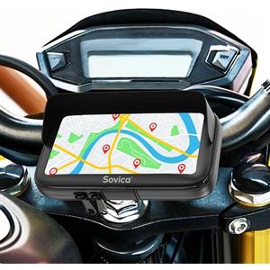 Sovica Porta cellulare moto impermeabile Custodia con Visiera Valida per Smartphone fino a 7.5 Schermo porta telefono moto