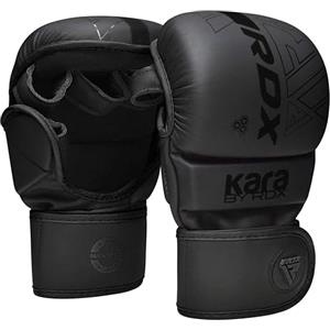 RDX Guanti MMA per Arti Marziali Grappling Allenamento, Maya Hide Cuoio Kara Sparring Guantoni per Kickboxing, Muay Thai, Combattimento in Gabbia, Sacchi Pugilato, Sacco da Boxe