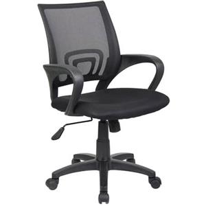 Serena Group Sedia Operativa St. Louis con Braccioli, Rivestimento in Tessuto e Rete Traspirante, Altezza Schienale 50 cm, Regolazione Altezza Sedile a Gas