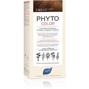 Phytocolor 7,43 Biondo Ramato Dorato Latte + Crema + Maschera + 1 Paio Di Guanti