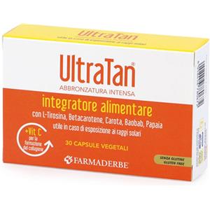 Farmaderbe Ultra Tan - Integratore per l'Abbronzatura, 30 Capsule