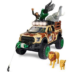 Simba Dickie Toys Wild Park Ranger - Macchinina Ford Raptor 1:24 con Luci, Suoni e Accessori Inclusi