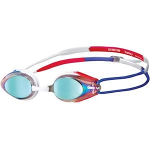 arena Tracks Junior Mirror Occhialini Nuoto da Gara Anti-Appannamento per Bambini, Occhialini Piscina con Protezione UV, 4 Ponti Nasali Intercambiabili, Guarnizioni in Silicone
