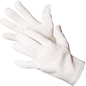 Jah Oekotex 605 - Guanti in cotone, 12 paia, in jersey, peso medio, colore: naturale, taglia 8