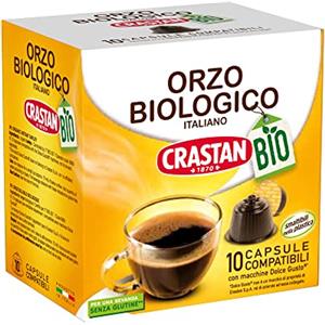 CRASTAN 1870 - Capsule compatibili Dolce Gusto - Orzo Biologico - 1 box da 10 capsule - Naturalmente Privo di Caffeina