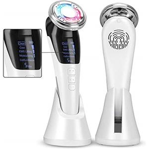 YONGYAO Dispositivo Massaggiatore Viso Antirughe, Radiofrequenza viso professionale Macchina Pulizia Viso Ultrasuoni Wireless, EMS Lifting Anti-Età Anti-Acne, Massaggiatore Facciale Elettrico Pulizia Profonda