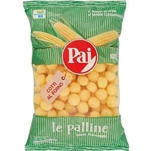 Generico PAI D'ORO PALLINE DI MAIS GUSTO FORMAGGIO - NON FRITTI - SENZA GLUTINE - SENZA CONSERVANTI 125g