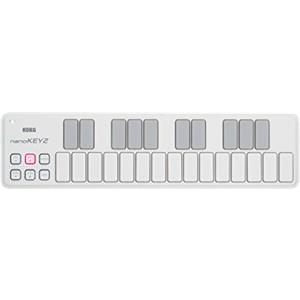 KORG nanoKEY2 - mini controller tastiera MIDI USB a 25 tasti, colore: Bianco