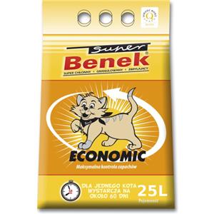 CERTECH Super Benek Economic Lettiera per Gatti 25L - Agglomerante in Bentonite con Alta Capacità di Assorbimento