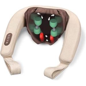 Beurer MG 153 Massaggiatore per la Cervicale con testine massaggianti 4D che simulano il Massaggio Manuale, Calore Benefico opzionale, Spegnimento Automatico, Rivestimento Lavabile in lavatrice a 30°