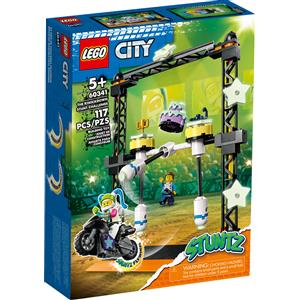 LEGO City Stuntz Sfida Acrobatica KO 60341 - Moto Giocattolo Carica e Vai con Minifigure, Gioco per Bambini dai 5 Anni, Elementi che Si Illuminano al Buio