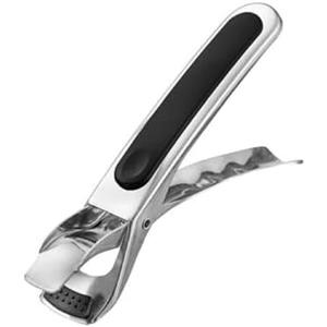 Westmark Pinza per forno - lunghezza 17,5 cm, impugnatura gommata | Per estrarre in sicurezza teglie e stampi, acciaio/silicone, argento/nero, 10792270
