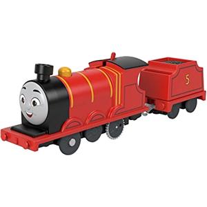 THOMAS & FRIENDS Il Trenino Thomas - James Trenino Giocattolo Locomotiva Motorizzata, Giocattolo per Bambini 3+ Anni, HDY70