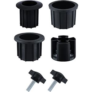 TOYMIS 6 Pezzi Accessori per Ombrellone da Giardino, Tubo per Portaombrelli con Viti a Testa Zigrinata m8 Parti per Portaombrelli Accessori per Ombrelloni per Patio Balcone Cortile (Nero)