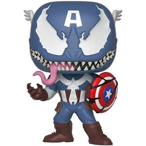 FUNKO Pop! Marvel: Venomized Captain America - Figura in Vinile da Collezione Bobblehead