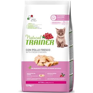 Natural Trainer Kitten con Pollo Fresco - 1,5 Kg - Croccantini per gatti - 1° ORDINE? scegli lo sconto BZR5 / BZR20 + 200 punti fedeltà
