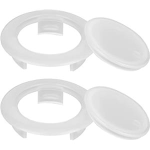 Savita 2 Set Anelli e Tappi per Foro Ombrello da Tavolo, 5,08cm Plastica Tappo Foro Ombrellone Terrazza Anello Tavolo per attività all'aperto Estate Feste in Giardino (Trasparente)