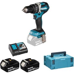 MAKITA DHP484RTJ - Taladro combinado 18V 5,0ah 54nm BL 2 bat.