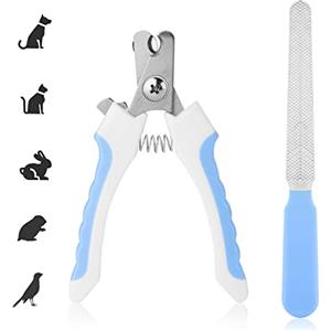 cobee Tagliaunghie per Animali Domestici, tagliaunghie per Cani tagliaunghie per Cani Gatti Cuccioli Gattini Zampe di Animali Domestici con Protezione Protettiva e Blocco di Sicurezza (Blu)
