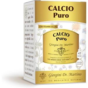 Dr. Giorgini Calcio Puro Polvere Solubile 150 g - Ricco di Calcio, Vitamina D e K per la Salute delle Ossa
