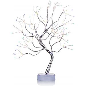 NUPTIO Albero di Betulla Luci: Ramoscello Bonsai Albero 1.6 Ft Albero Pasqua Natale Alberi Illuminati La Decorazione Festa A Casa Compleanno Compleanno Arredamento Interno (Luce Multicolore, 1 Pezzo)