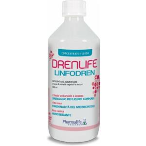 Pharmalife Drenlife Linfodren 500ml - Integratore Alimentare per Drenare Liquidi Corporei e Contrastare la Cellulite