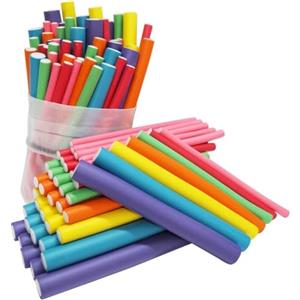 Dilara Bigodini premium per papilotte - 42 pezzi per ricci delicati e naturali. Adatto per ricci grandi e piccoli durante la notte, asta flessibile, multicolore