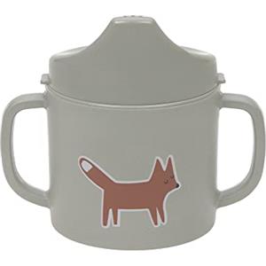LÄSSIG Tazza per bambini con manico e coperchio rimovibile 150 ml/Sippy Cup PP/Cellulose Little Forest Rabbit