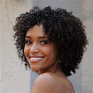IFLY Short Afro Kinky Curly Wig 8 Inch Parrucche Donna Capelli Umani Brasiliani Naturali Veri Ricci Short Afro Human Hair Wigs No Lace Wear and Go Wigs 150% Density Natural Black Color