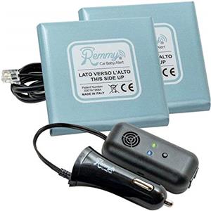 Remmy 8300195130042 Dispositivo Anti Abbandono per Seggiolino Auto Bambini 0-4 Anni Sistema con Allarme Presa Accendisigari Versione per 2 Seggiolini per Auto Start And Stop