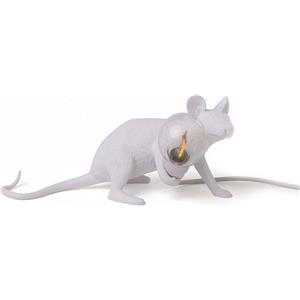 SELETTI Mouse Lamp Lop - Lampada da Tavolo in Resina con Design di Marcantonio, USB, 1W, 90 Lumen
