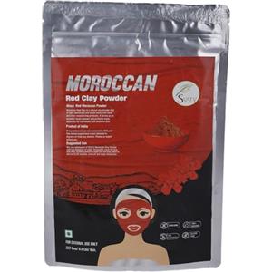 SVATV Polvere Di Argilla Rossa Marocchina | Red Moroccan Clay Powder | Per Anti-età e Rassodamento Della Pelle | Maschera Per Capelli | Scrub Viso | Deterge In Profondità I Pori E Purifica - 227g
