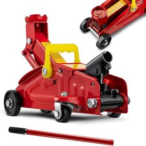 Yasta Crick Idraulico per Auto 2 Tonnellate - Martinetto Sollevatore Professionale a Carrello, Altezza 140-300mm, Ideale per Cambio Gomme, Manutenzione Officina e Garage - Modello Rinforzato