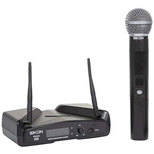 Proel EIKON WM300M - Radiomicrofono UHF Wireless Professionale con ricevitore + trasmettitore palmare con Interruttore On/Off, Nero (EIKON WM300M)