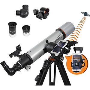 Celestron 22460 Telescopio rifrattore StarSense Explorer DX 102AZ con applicazione per smartphone, compatibile con iPhone/Android, grigio