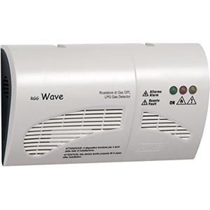 VEMER VN785200 RGG Wave - Rilevatore Gas GPL, Installazione a Parete, Alimentazione 230V, Bianco