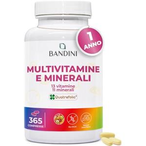 Bandini® Multivitaminico Completo 365 compresse (Scorta per 1 Anno) - | Integratore Multivitamin Complex con 13 Vitamine e 11 Minerali - Complesso Multi-Vitaminico Uomo e Donna - Prodotto in Italia