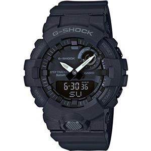 Casio Orologio Quarzo Uomo, misura cassa 54.00mm con quadrante Nero Analogico e Digitale e cinturino Nero in Rubber Strap GBA-800-1AER