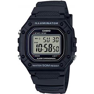Casio Orologio Digitale Quarzo Uomo con Cinturino in Resina W-218H-1AVEF