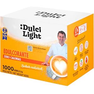 DULCI LIGHT STEVIA DULCE Y FAVORABLE Dulcilight Sucralosio Zero Calorie 1000 Bustine Sapore Naturale 100% 1 Bustine=2 Cucchiai di Zucchero Dolcificante Senza Glutine Keto Vegan Non OGM Sostituto di Zucchero Senza Eritritolo o Xilitolo