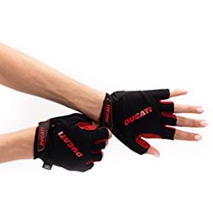 Ducati, Guanti Monopattini Elettrici, In Gel, Mezze Dita, Taglia Unica, Neri, Accessori Per Bicicletta Unisex Adulto, Nero, L