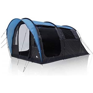 your GEAR yourGEAR Bora 4 Tenda a tunnel familiare 4 posti fondo cucito in modo fisso baldacchino impermeabile 5000 mm grigio blu