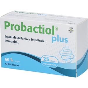 Metagenics Probactiol Plus - Integratore con 25 miliardi di batteri probiotici, Vitamina D e A, 60 Capsule