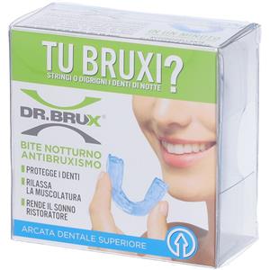 Dr. Brux Bite Automodellante Notturno Superiore Azzurro - Protezione Denti da Bruxismo
