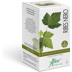 Aboca Ribes Nero Concentrato Totale - Integratore Drenante 50 Opercoli per il Benessere di Naso e Gola