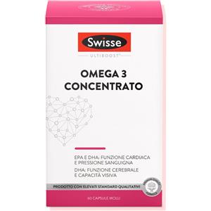 Swisse Omega 3 Concentrato - Integratore Alimentare con 60 Capsule di Olio di Pesce, 648mg EPA e 432mg DHA, Supporta la Funzione Cardiaca