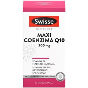 Swisse Maxi Coenzima Q10 200mg con Vitamina B12 e B1 Capsule Molli 30 pz